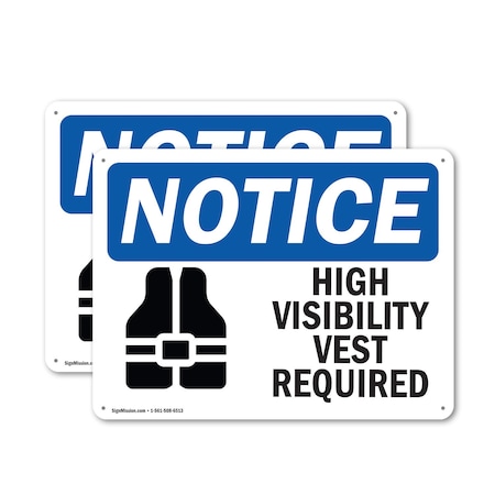Signmission 12 in Height, 18 in Width, Plastic, Rectangle OS-2PACK-NS-P-1218-L-13495